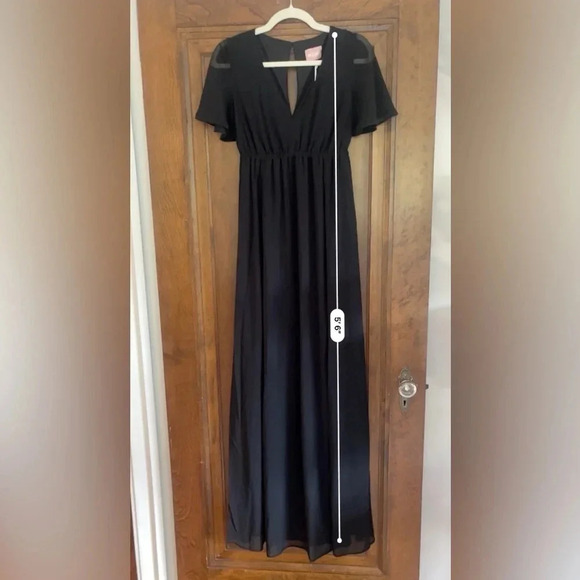 NWT Show Me Your Mumu Long Black Short Sleeve Dress Women Size XXS - Picture 9 of 9